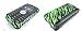 Green with Black Zebra Strip Snap on Hard Skin Faceplate Cover Case for Lg Envy 3 Env...