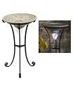 Crackled Resin Solar Birdbath