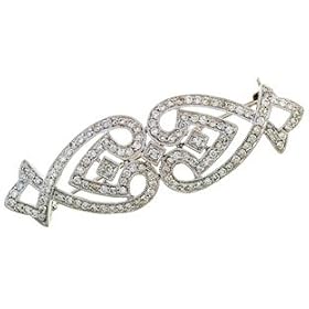 14K White Gold Diamond Brooch by The Jewelers Collection