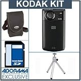 Kodak Zi8 Pocket Video Camera Kit, - Black - with 4GB SD Memory Card, Camera Bag Table Top Tripod,