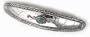 Sterling Silver Celtic GREEN Stone Hair Barrette Clip