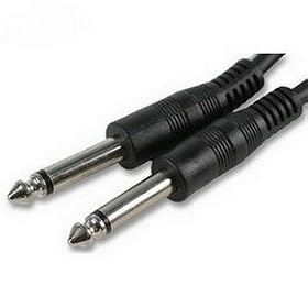 GUITAR LEAD - 3m / 3 Metre - 6.35mm Audio Cable - Male 6.3 Jack to 6.3 Jack - Mono Connectors - For Guitar, Keyboard, Musical Instruments and More! (3 Metres)