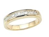 0.65 cts Princess Diamonds Band - Platinum, 14kt White or Yellow Gold