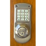Electronic Keyless Deadbolt System - Antique Brass
