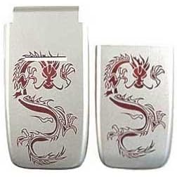 Red Dragon Silver - Nokia 6061 Faceplate Cell Phone Cover