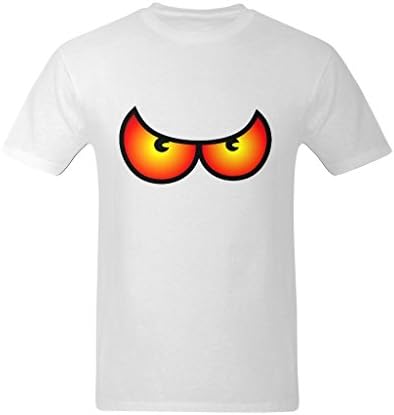 FantasyArtic Men's Cartoon Angry Evil Eyes T-Shirt - Style Tee Shirt US Size XL