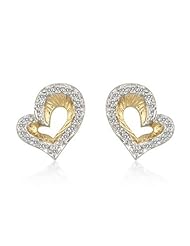 Heart CZ Cluster Earrings