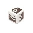19mm Art Deco Dice White w/Black