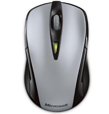 Microsoft 2.4 GHz Cordless / Wireless High Definition Laser Mouse 7000 with Tilt Wheel for All Dell, Studio, Inspiron, Latitude, Mini, Studio, XPS, Laptop, Notebook, Netbook or Desktop Computers - Black & Silver