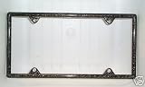Black Glitter Plastic License Plate Frame