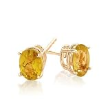 Oval Citrine Earrings