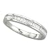 14K White Gold Channel Set Baguette Cut Diamond Band Ring (0.33 ctw)