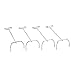 Desk Tray Supports for CEB40229 Letter Size Desk Tray, Silver, 4/Set CEB40232