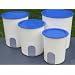 Tupperware One Touch Reminder Canister Set. Brilliant Blue Seals