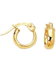 14k Yellow Gold Small Hoop Child/Baby Earrings