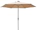 Outdoor Living : 9' Alum.& Steel Solar Market Umbrella - Taupe