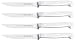 Mundial 5100 Series 4 Piece 4 Inch Steak Knife Set with Serrated Edge White