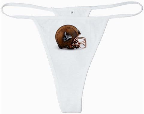 High Quality Sexy Thong Underwear (White Color) Small Size - The Super Bowl Helmet
