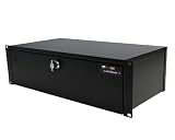 StarTech 3U 9-Inches Deep Rack Mount Locking Storage Drawer SH39LK - Black