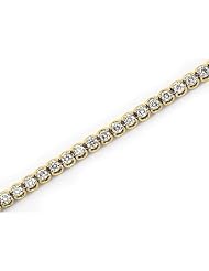 14K Yellow Gold Diamond U Bracelet