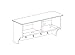 Prepac 36 inch Wide Hanging Entryway Shelf, Black