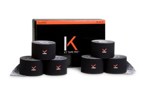 KT TAPE Elastic Kinesiology Therapeutic Tape, Team Pack - Six 240 Inch Rolls, Black
