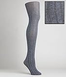 IMAGE OF Donna Karan Hosiery The Signature Collection Sweater Rib Tights, Medium, Black