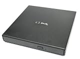 3PA - Externes USB CD-ROM Brenner Laufwerk / 24-fach / DVD Leser / Slimline Schwarz