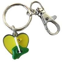 Golf Flag on Yellow Heart Clip