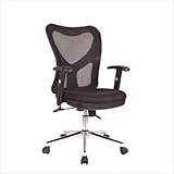 Mad Tech 48.5x22x23 Black Fabric & Mesh Computer Office Chair