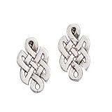 Sterling Silver Mini Elongated Celtic Knot Post Earrings
