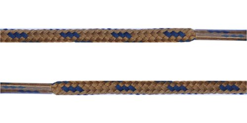 Round Shoelaces 3/16" Thick Dual Tone Fits All Shoes Several Lengths (Brown/Navy-45)