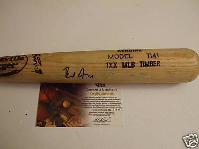 Brad James Houston Astros Rookie Signed Autogra Bat GAI - Autographed MLB Bats