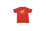 ホンダ：Tシャツ ウイング箔 レッドXシルバー 0SYTN-M5D トラベルバッグ付 / カラー：レッド/シルバー / サイズ：MENS-フリー