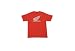 ホンダ：Tシャツ ウイング箔 レッドXシルバー 0SYTN-M5D トラベルバッグ付 / カラー：レッド/シルバー / サイズ：MENS-フリー