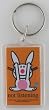 it's happy bunny Not Listening Lucite Key Chain