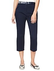 Classic Collection Cotton Rich Cropped Trousers with Belt