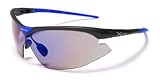 X Loop X63 Sunglasses Wrap Style UV400 Lens for Baseball, Softball, Cycling, Kayaking and All Active Sports