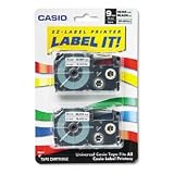 Tape Cassettes for EZ-Label Printer, 3/8, Black/Silver, 2/Pack CSOXR9SR2S
