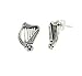Sterling Silver Braided Irish Celtic Harp Post Earrings