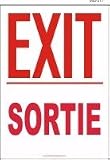 ENGLISH/FRENCH EXIT 14X10 Dura Aluma-Lite Sign