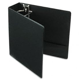 Vinyl ClearVue XtraValue Slant D-Ring Presentation Binder, 3 Capacity, Black