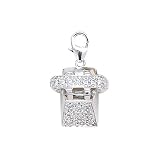 14k Gold Diamond Telephone Charm (1/10 cttw)