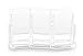 BINO 'The Wave' 6 Compartment Acrylic Jewelry and Makeup Organizer, Clear and Transparent Cosmetic Beauty Vanity Holder Storage