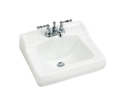 St. Thomas Creations 1120.040.01 Dalia 4-Inch Centerset Wall Mounted Lavatory Sink, White Finish. Drain stopper not included.