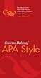 Concise Rules of APA Style (Concise Rules of the American Psychological Association (APA) Style)