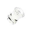 Glass Clear Faceted Plugs - 0G - Sold as a Pair