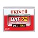 Maxell 200200 DAT Data Cartridge. 1PK DAT72 4MM 170M 36/72GB TAPE CARTRIDGE TAPMED. DAT - 36GB (Nati