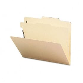 Smead 13700 - Manila Classification Folders with 2/5 Right Tab, Letter, Four-Section, 10/Box-SMD13700