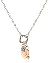 Bing Bang "Memento Mori" Trinity Skull Charm Mixed Metal Necklace